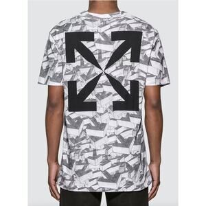 Rare Off-White Mens TShirt Sz L Virgil Abloh Allover Arrows Slim T-shirt
